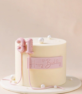 Aesthetic Cake, Number Cake, Minimalist Cake, Birthday Cake, Pastel Cake, Elegant Cake, Custom Birthday Cake